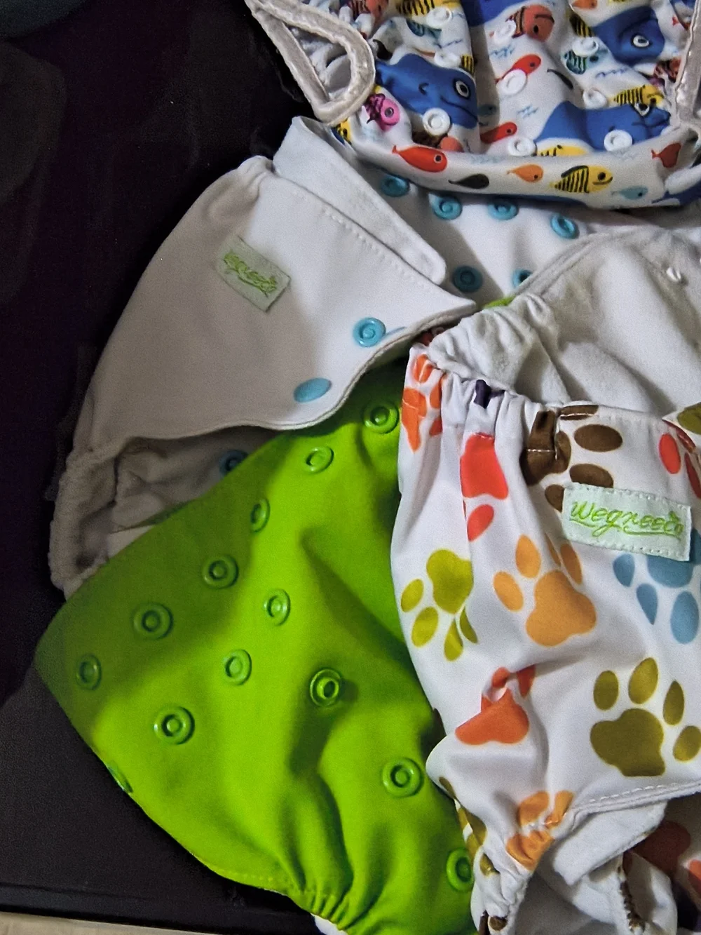 Kids Swim Diaper Cover - Black, White, Neon Green, Red, Blue Turtle Print